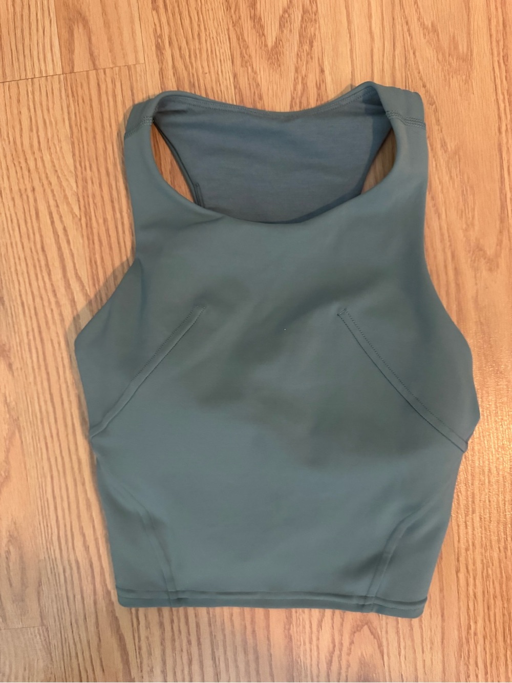 Women's Lululemon High Neck Crop Tank - Slate Green